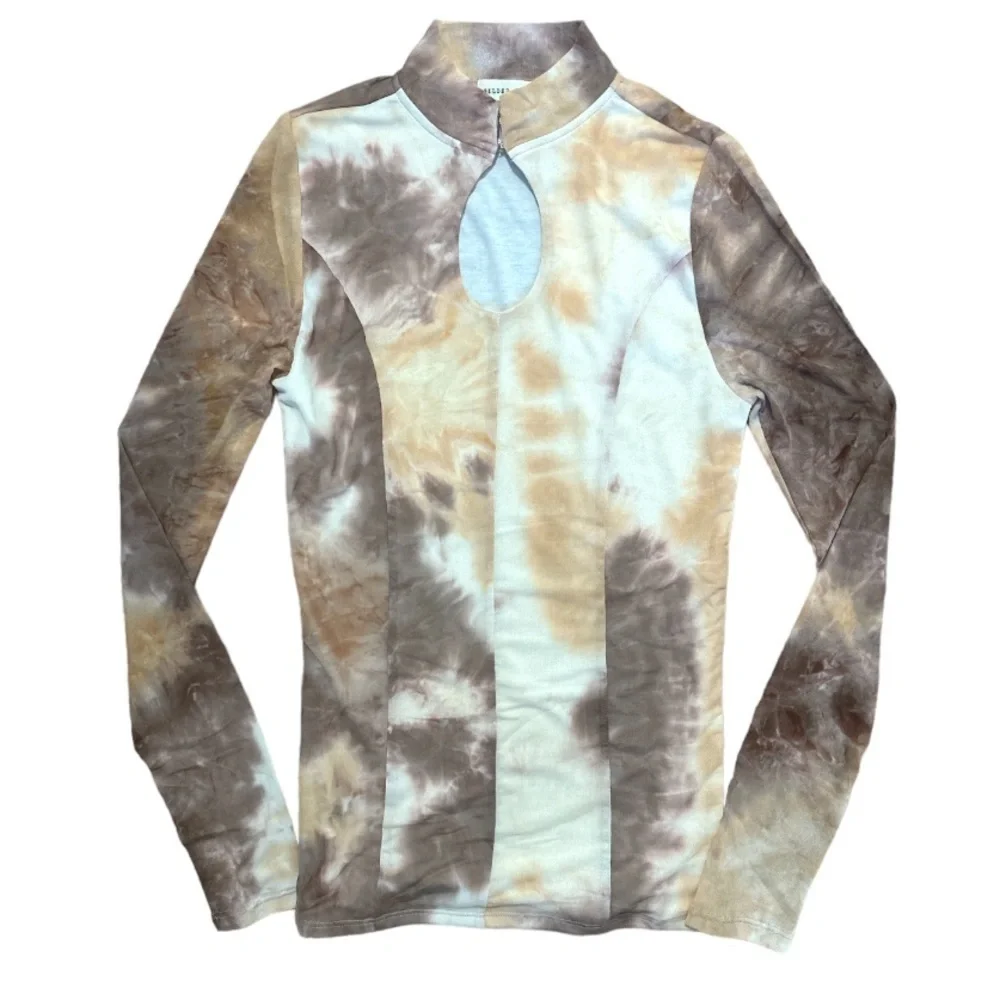 Gilded Intent tie-dye mesh top xs